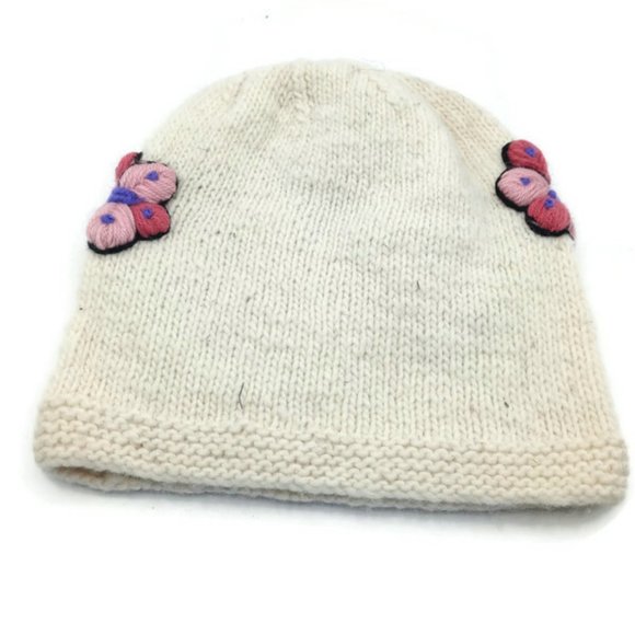 Peruvian Chullo for Women Handwoven Embroidered Multicolored Flowers - Picture 5 of 8